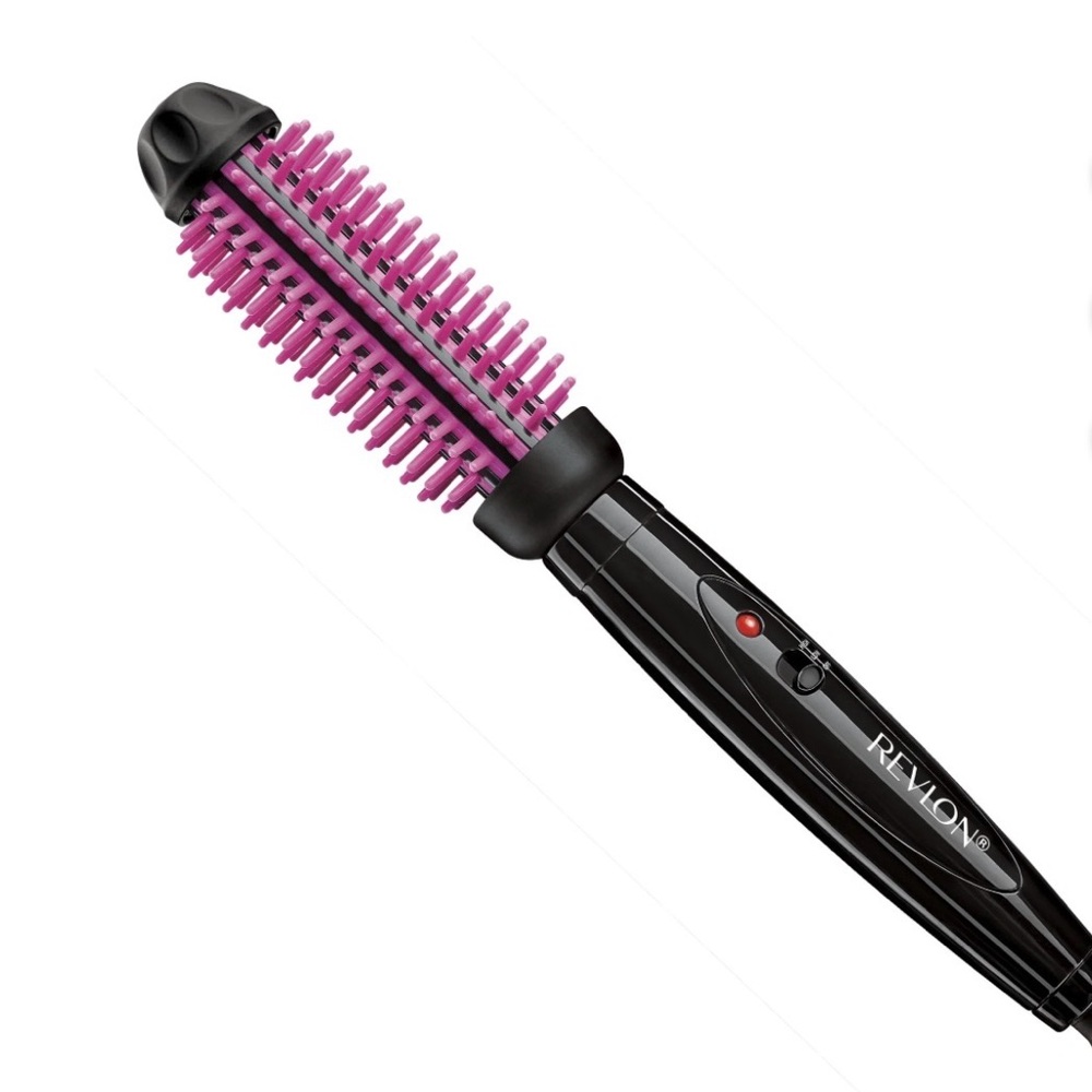 Revlon Pro Collection Silicone 1" Heated Brush, Black and Pink